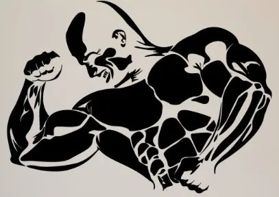 Модные мускулы мужские виниловые наклейки на стены Спорт тело строитель