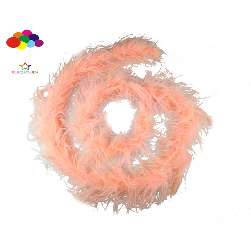 1 шт. роскошное страусиное перо боа длиной 2 метра розовая Оболочка Высокое