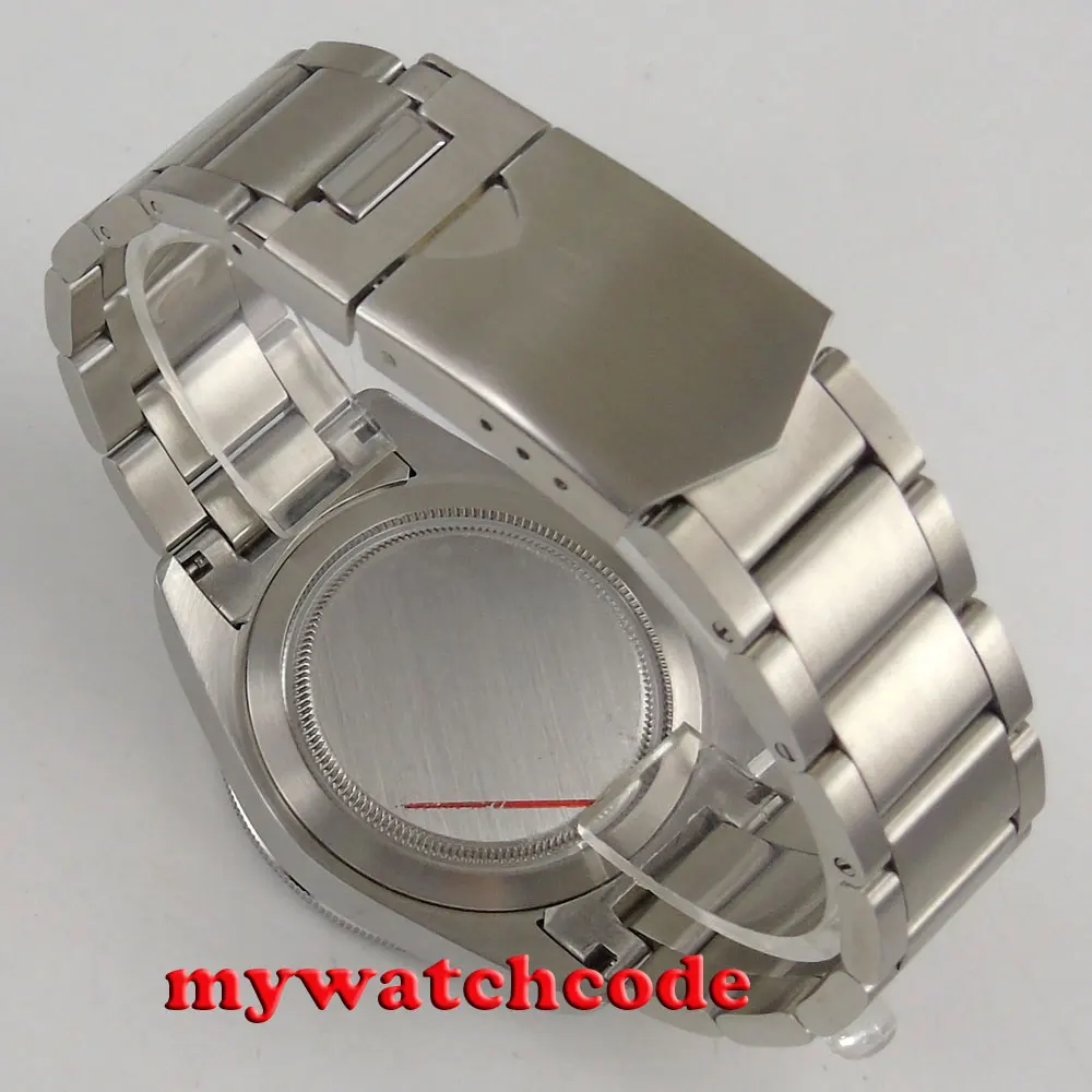 Автоматические Мужские часы с Циферблатом из нержавеющей стали сапфировое