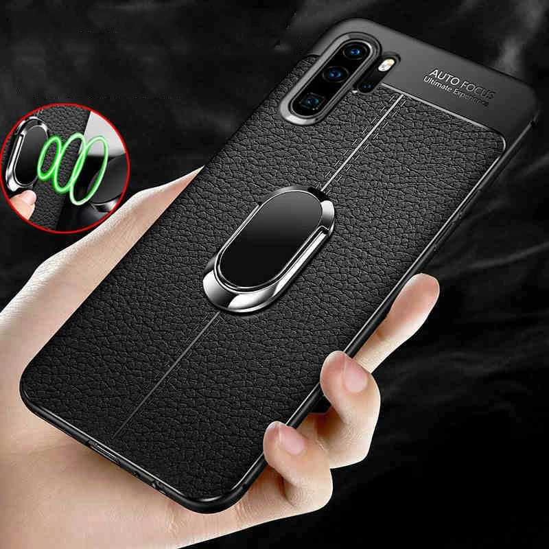 Для huawei P30 Pro автомобильный держатель Магнитный кронштейн Стенд палец кольцо чехол из термопластичного полиуретана для huawei Коврики 20 Pro lite для huawei Nova 4 e крышка