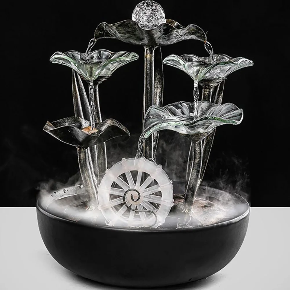 A style Гостиная офисный винный шкаф креативная маленькая композиция воды циркуляции воды с изображением пейзажа с фонтаном аквариум орнамент подарок - Цвет: A style