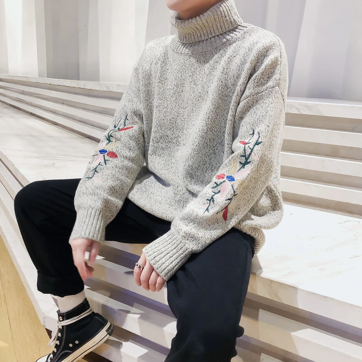 2018 осенние и зимние новые мужские теплый свитер корейский случайные свободные