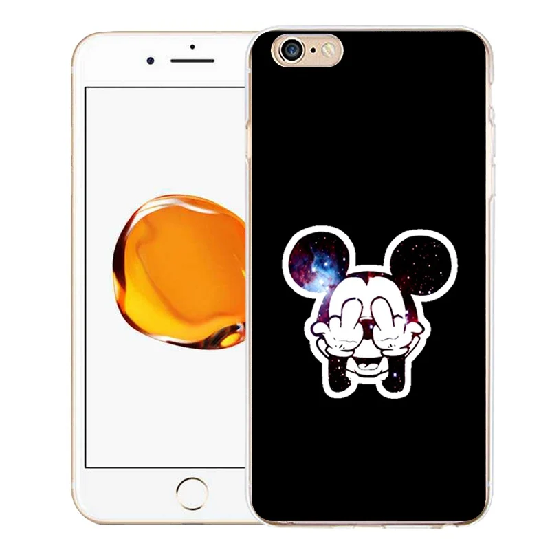 QMSWEI ТПУ прозрачный телефон чехол для iPhone 6G 6s 7 8 plus x мягкий сердце лев тигр Микки