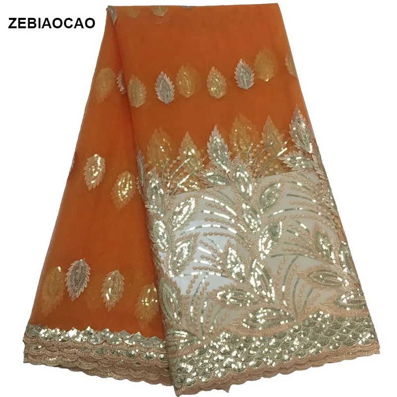 ZEBIAOCAO африканская кружевная ткань с пайетками Белая французская фатиновая Новое