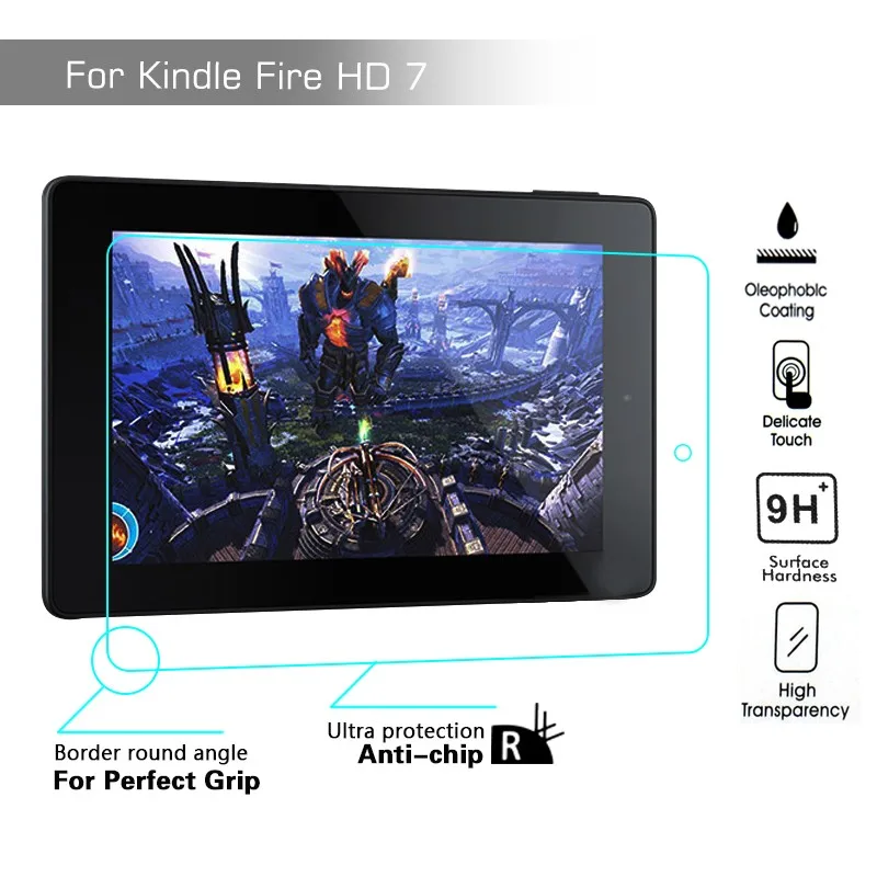 Для Amazone 2017 Новинка Kindle Fire HD 7 Премиум взрывозащищенное Закаленное стекло Защита