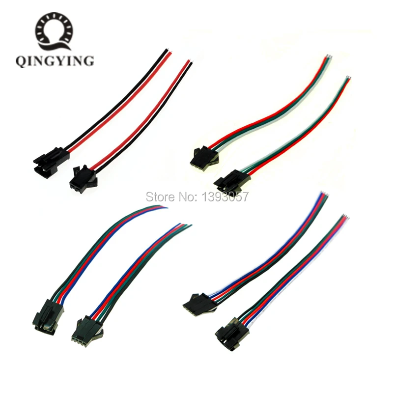 50 комплектов JST SM коннектор 2pin/3pin/4pin/5pin мужской и женский провод штепсельная вилка