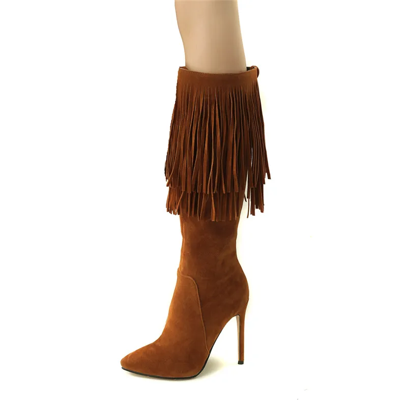 

Smeeroon 2020 new arrival over the knee boots women pointed toe autumn winter boots sexy stiletto heels shoes woman black