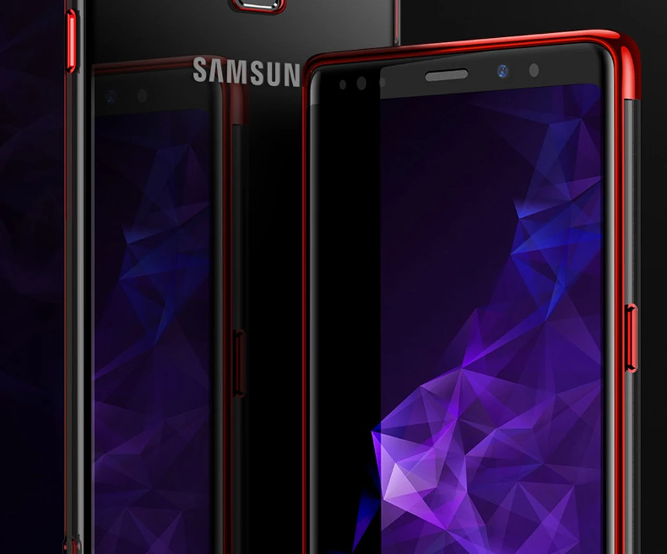 ITEUU ТПУ прозрачный гальванический чехол для телефона samsung Galaxy Note 9 Чехлы мягкая прозрачная задняя крышка роскошный