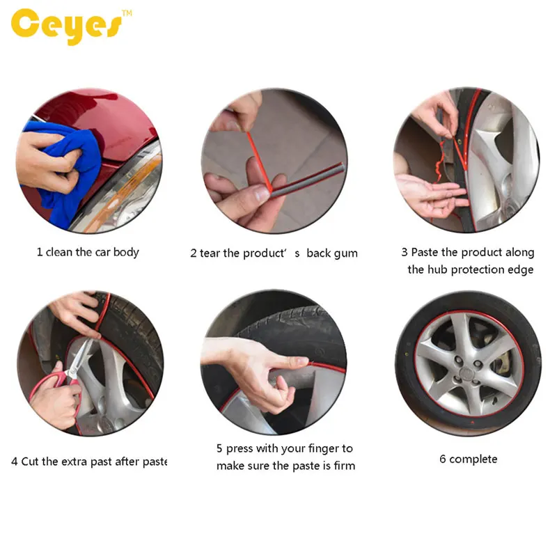 Декоративная наклейка для обода колеса автомобиля 8 м|auto car|case for audirims wheels |