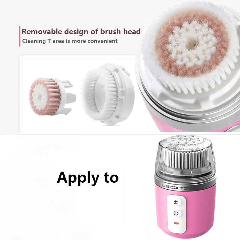 

Sonic Electric Facial Brush Pore Blackhead Cleaner Accessories Deep Pore Remover Electric Waterproof Face Massage Tools Machine