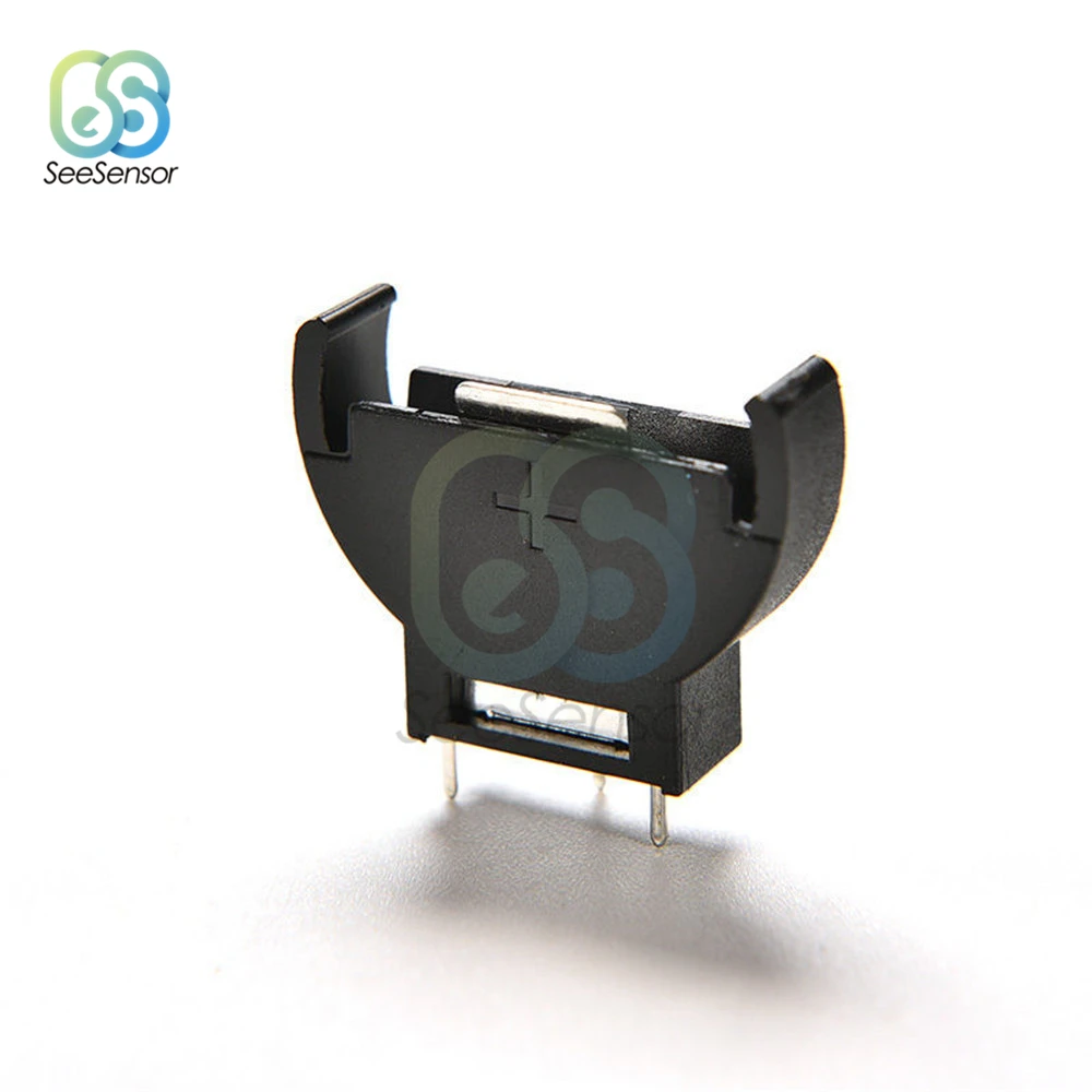 Комплект держателей для батарей CR2032 5 шт. черный пластиковый чехол 2032 3 в