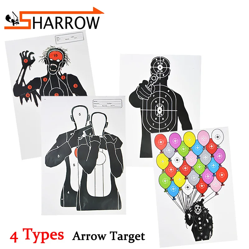

12pcs High quality Glossy Archery Target Paper Shooting Practice Arrow Field Point Target Paper For Hunting Accessories