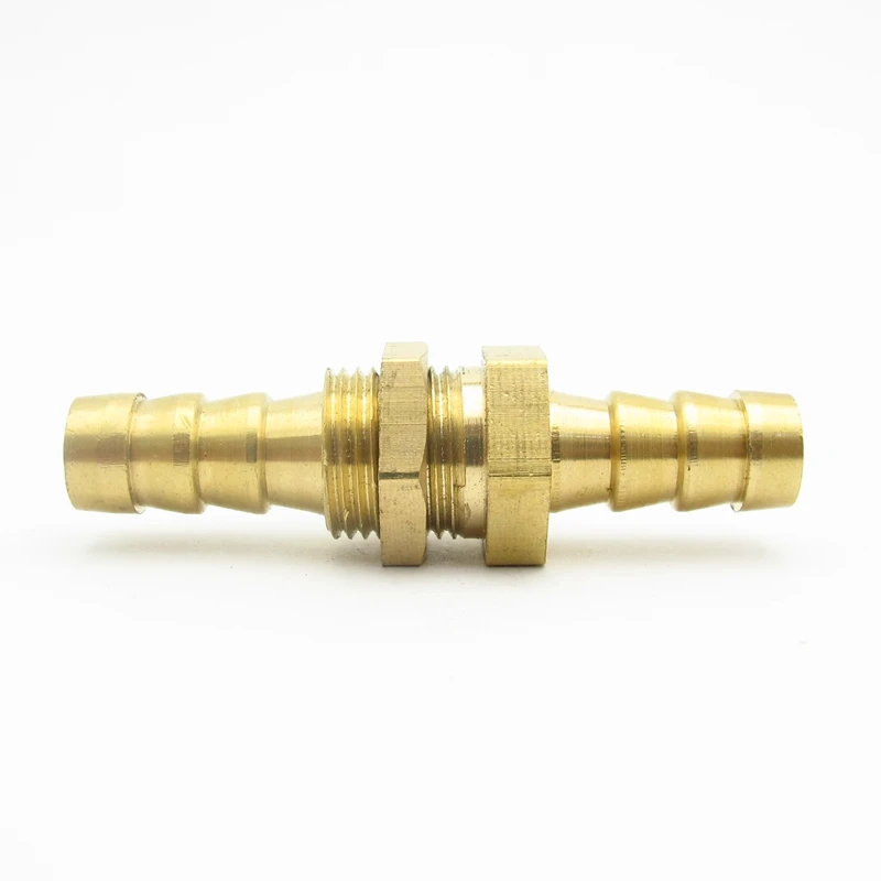 8 мм шланг Барб равный переборка Латунь Колючая труба фитинг муфта соединитель