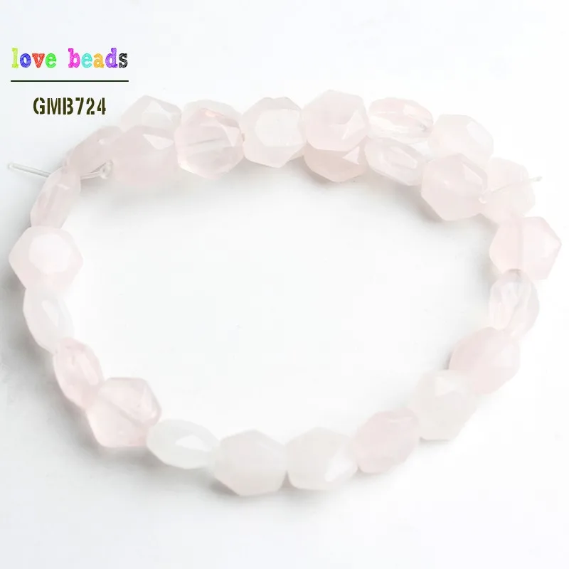 rose quartz 8x8 мм натуральный розовый Quartzs индийские Агаты граненый шестигранник каменные бусины для самостоятельного изготовления ювелирных изделий браслет 27 шт. strand - Цвет: rose quartz