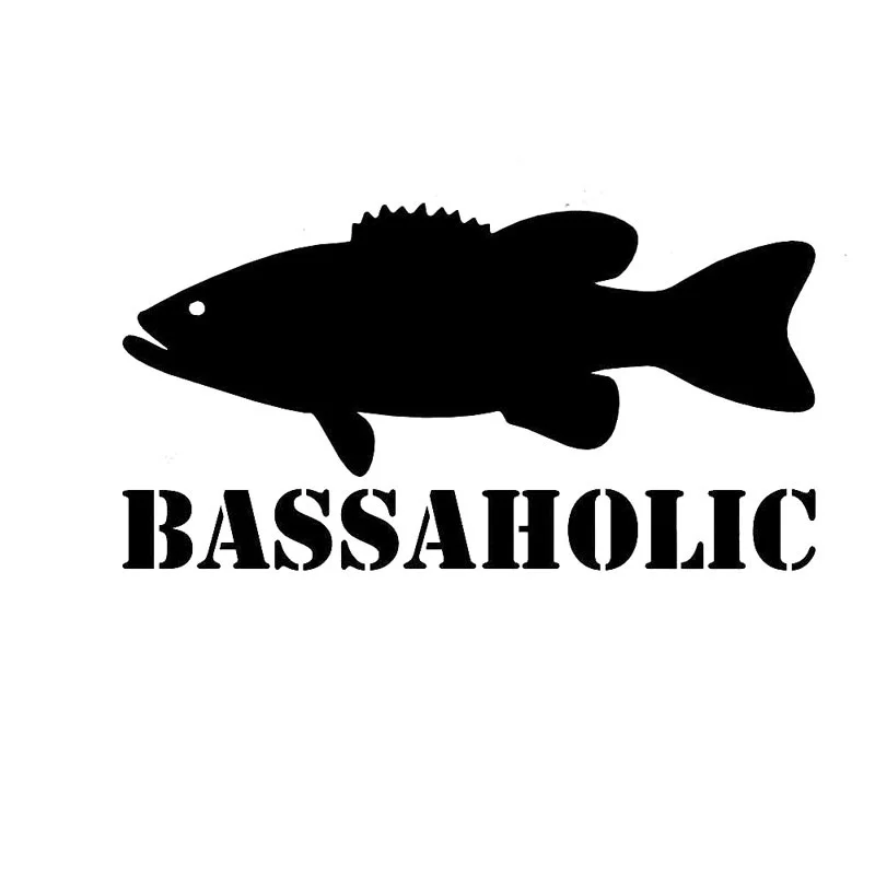 

16.5cm*8.6cm Bass aholic Bass Fishing Fishermancar Styling window Sticker Decal Stickers