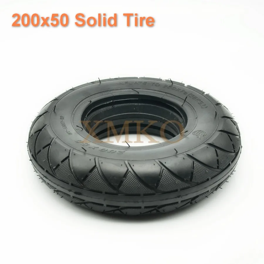 Single tire 200x50 твердые шины бескамерные шины для электрического скутера Speedway Mini 3/4 бритва скутер переднее колесо Твердые взрывозащищенные шины - Цвет: Single tire