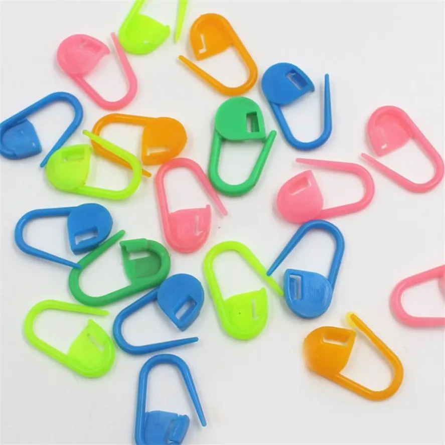 Новый 120 шт. Блокировка стежка маркер замок контакты Пластик кольцо маркеры для