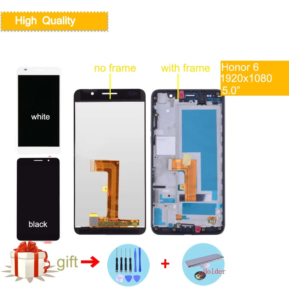 Оригинальный ЖК дисплей с дигитайзером на сенсорном экране для Huawei Honor 6 Plus P 1 5 7 10