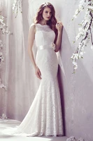 abiti da sposa gelinlik inventory lace exempt postage sweep train sashes mermaid wedding dress simple whiteivory bride gown