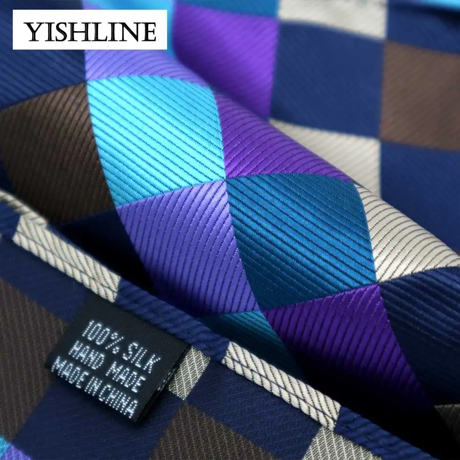 Оптовая продажа (10 шт./лот) 25 см мужские платки из 100% шелка цветочные клетчатые