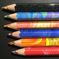 magic color lead thick core rainbow pencils hand painted color lead pencils 6 pcs