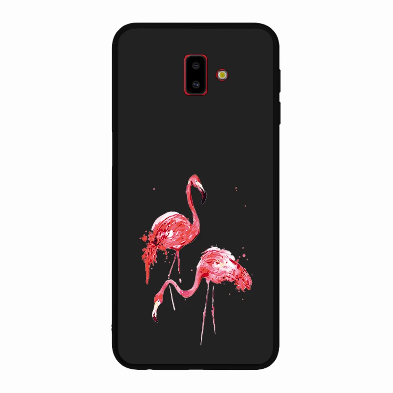 Мягкий силиконовый черный чехол для samsung Galaxy J4 J6 Plus J3 J5 J7 2017 Прочный с изображением
