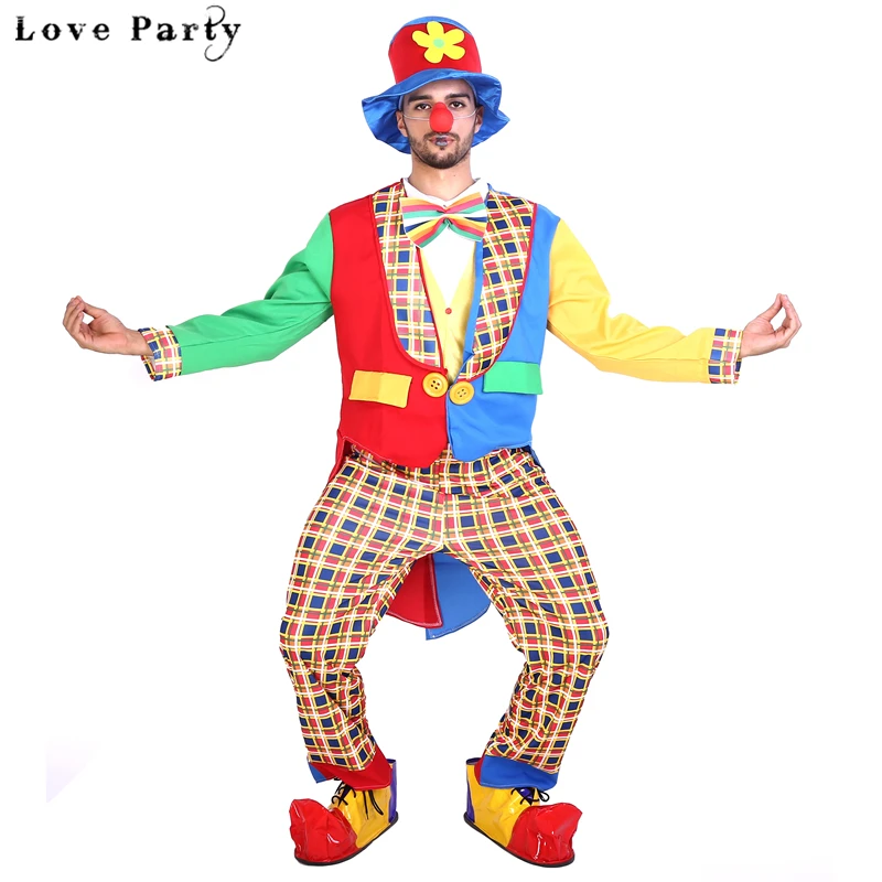 Костюмы на Хэллоуин для Для мужчин аниме Косплэй клоун костюм взрослых магия