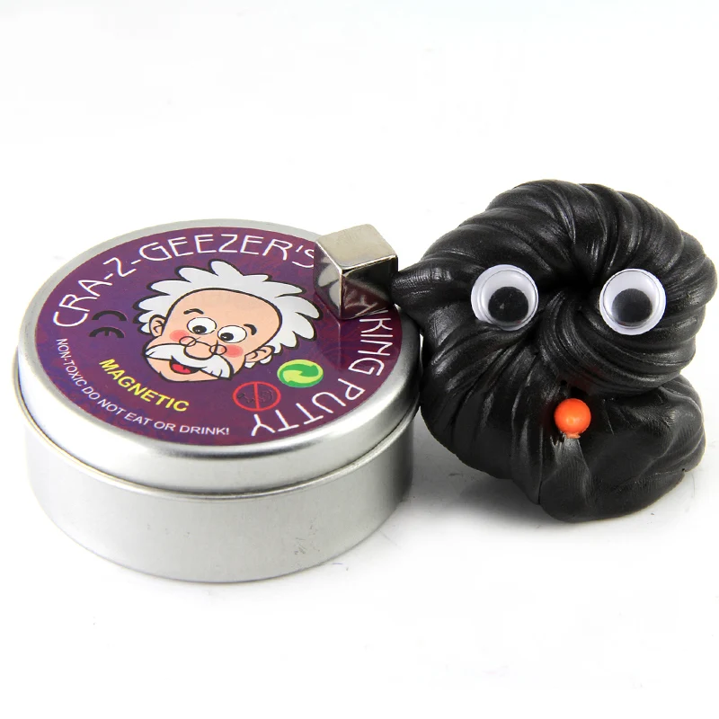 Магнитный Пластилин магниты из глины магнит игрушка DIY снятие стресса - Цвет: black