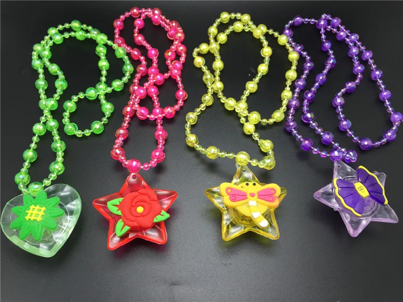 

12 шт./лот мигающее ожерелье для детей мультяшное ожерелье игрушки