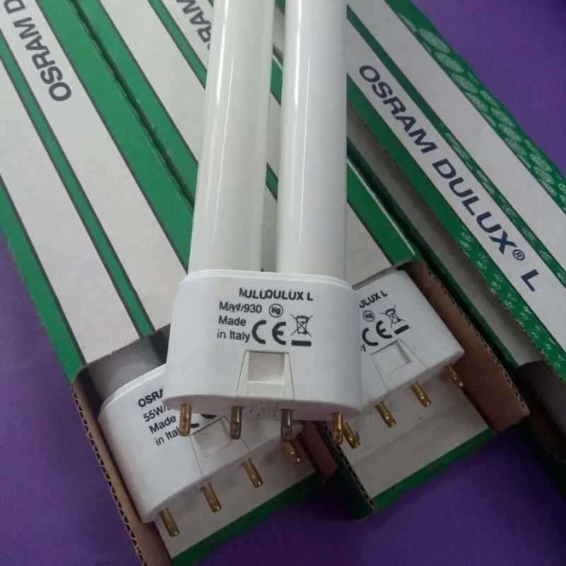 Для 2PSC OSRAM D/L 55W компактная флуоресцентная лампа 55 W/930 3000K теплый белый 55 W/954 5400K дневной свет, студийная лампа Lumilux DE Lux