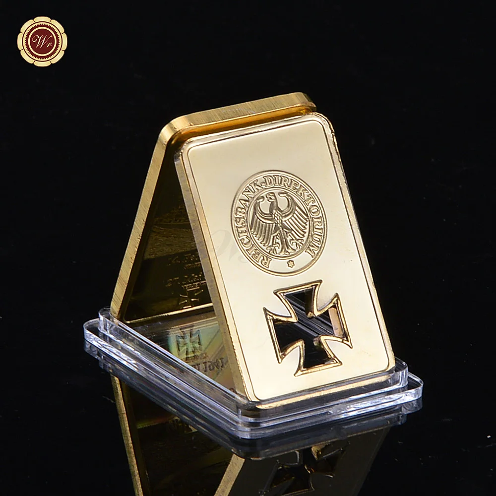 Немецкая немецкая 24 каратная позолоченная искусственная копия Gold Bar Коллекция