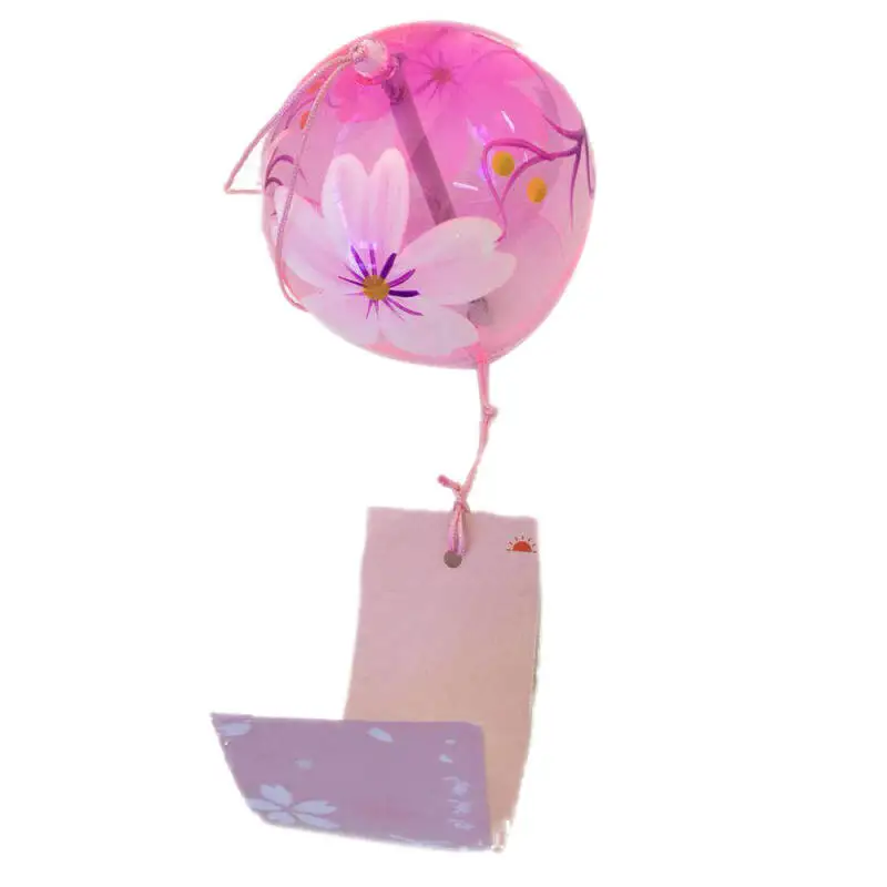Sakura Новинка, 1 шт., стекло, Windchime, Lucky blesseing Bell, номер, подвесной, Furin Wind Chime, ручная роспись, японский стиль, для дома, Deocr - Цвет: Sakura
