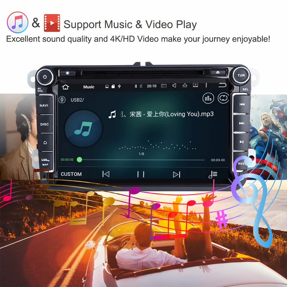 Поддержка Apple Carplay Android9.0 автомобильный dvd Радио gps мультимедийный плеер для Volkswagen Passat CC Polo GOLF 5 6 Touran EOS T5 Tiguan