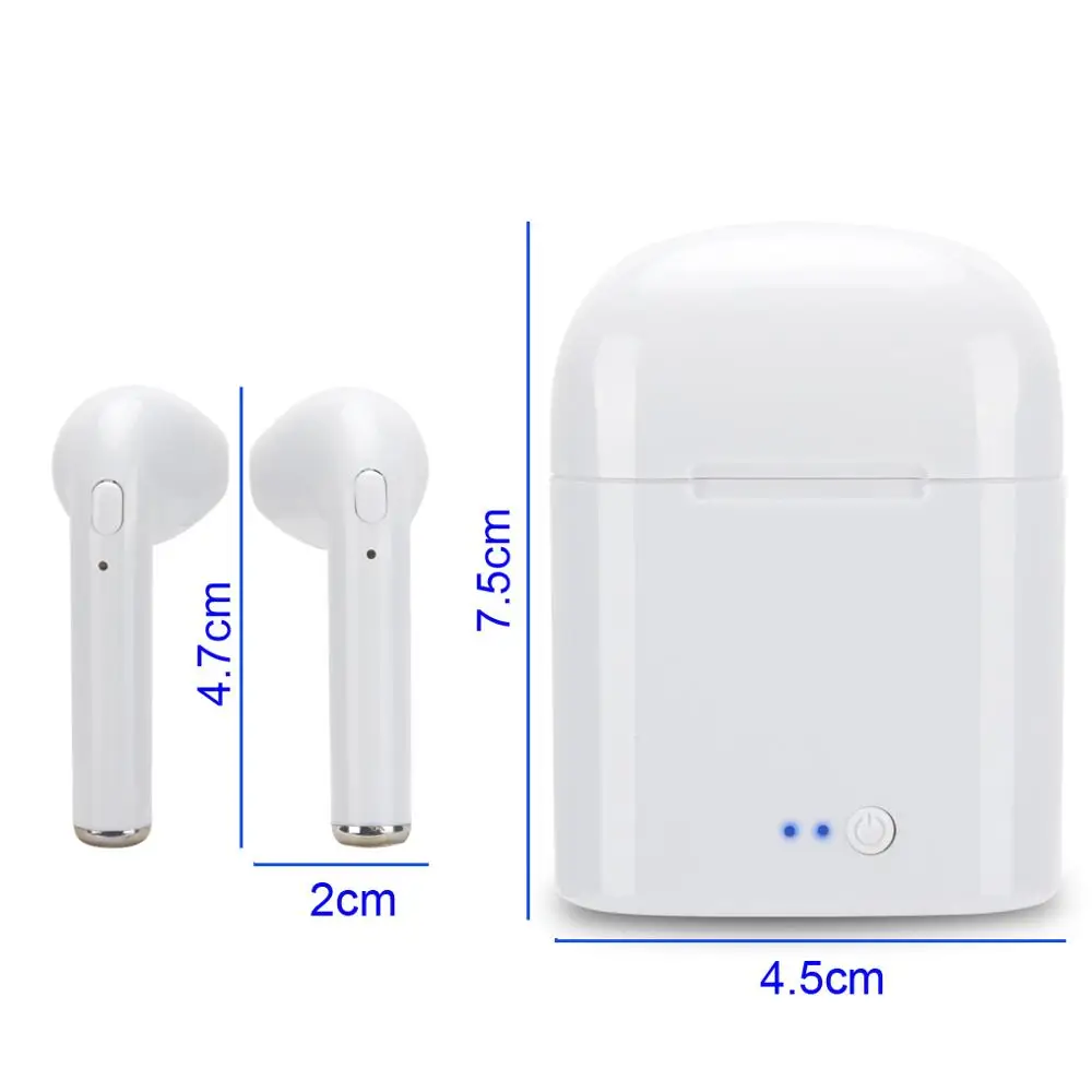I7s TWS мини Bluetooth беспроводные наушники-вкладыши с зарядным боксом спортивные