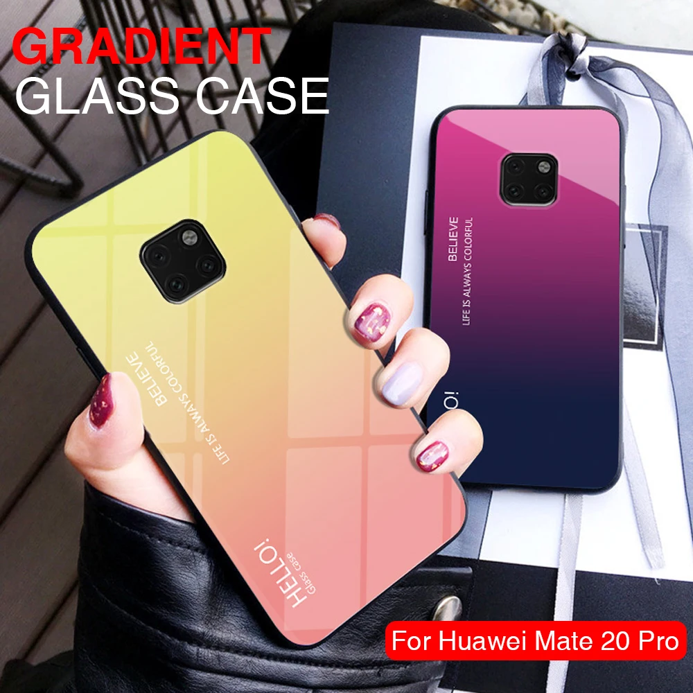 Для Huawei Mate 20 Pro Чехол стеклянный Роскошный чехол для Honor 8X Max 9 10 Lite 7X 7A Coque P20 Nova 3 3i X |