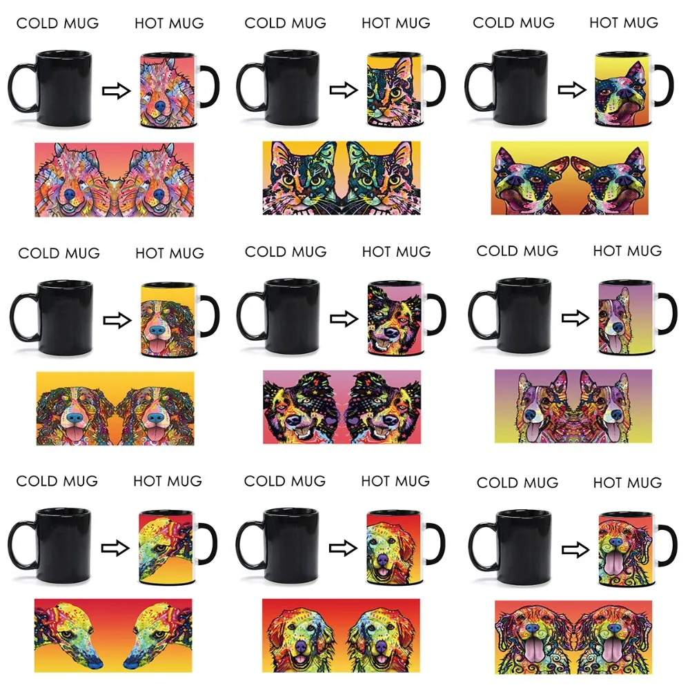 Индивидуальные горячей и холодной воды тепло активированный Кружки Кофе Чай