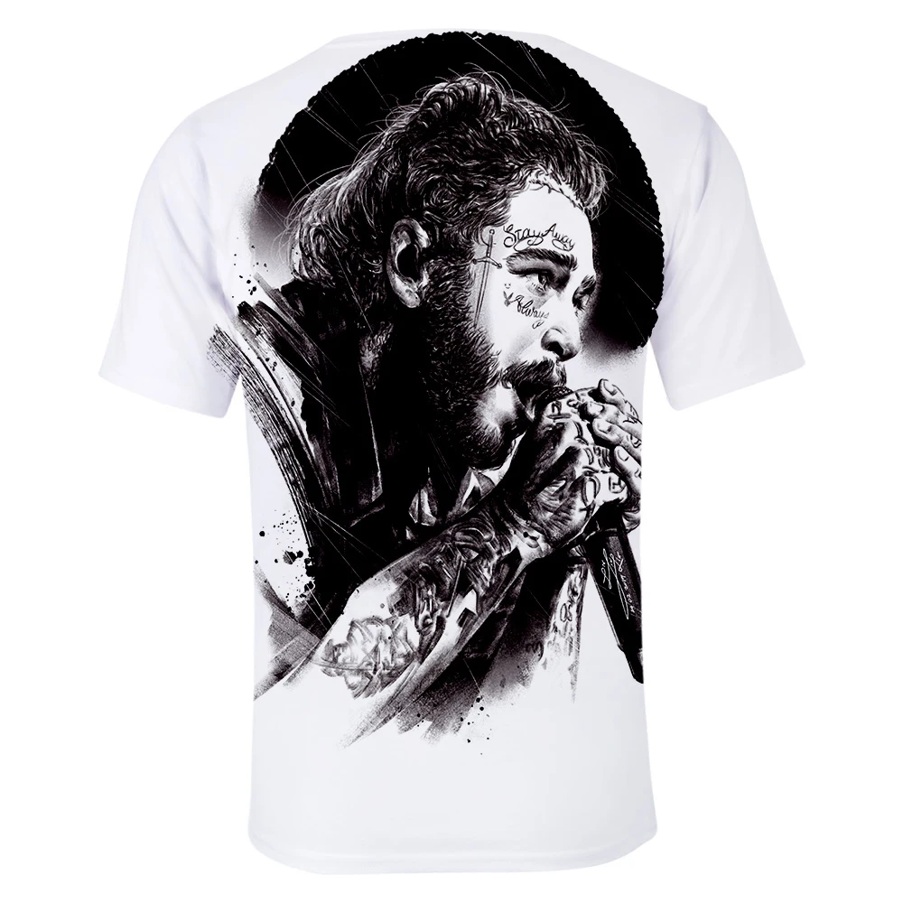 Aikooki/мужская футболка с надписью Singer post malone Мужская модная летняя футболка в стиле хип-хоп футболка с короткими рукавами и круглым вырезом для мальчиков