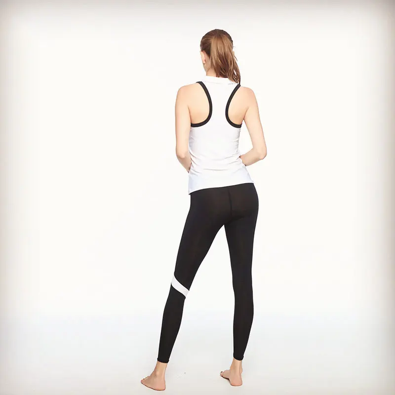 Новинка 2017 года без рукавов Для женщин длинные брюки Йога Комплект тренировки