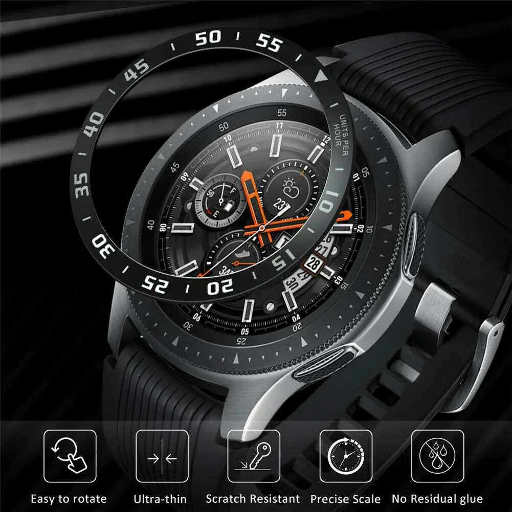 Антицарапина металлический ободок кольцо клейкая крышка для Samsung Gear S3 frontier 12 мм/46