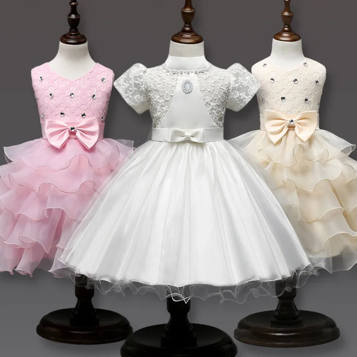 

Summer flower girl sleeveless beaded dress