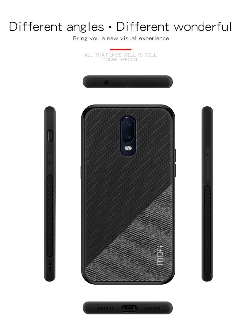 Защитный чехол MOFI OnePlus 6 T из искусственной кожи силиконовый роскошный для