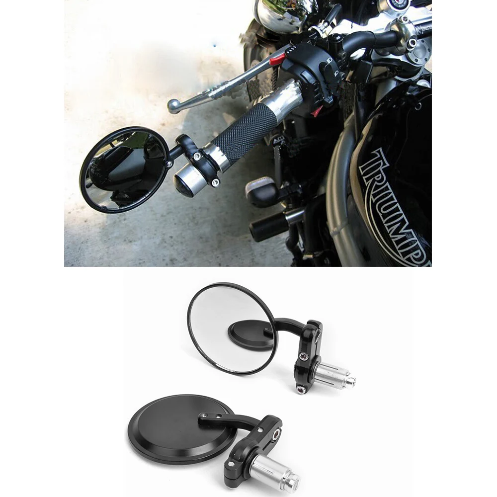 Зеркало заднего вида для мотоцикла Yamaha FZR YZF 7/8 R6 R6S R1 FZ1 WR TW XVS черное 3 дюйма круглое