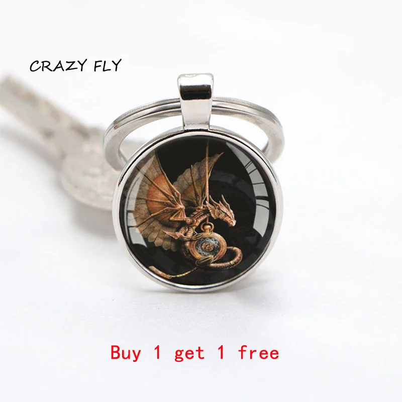 Магазин Crazy FLY купить 1 получить бесплатно брелок картина с драконом сплав кулон