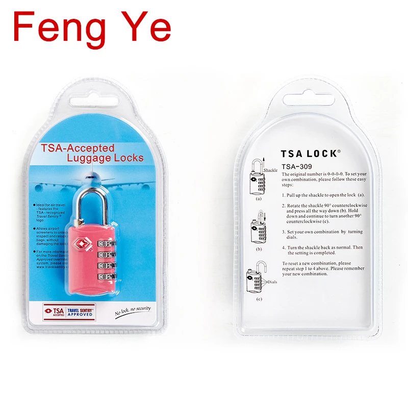 Feng Ye высокий замок безопасности TSA сочетание 4 цифр пароль чемодан с цифровой