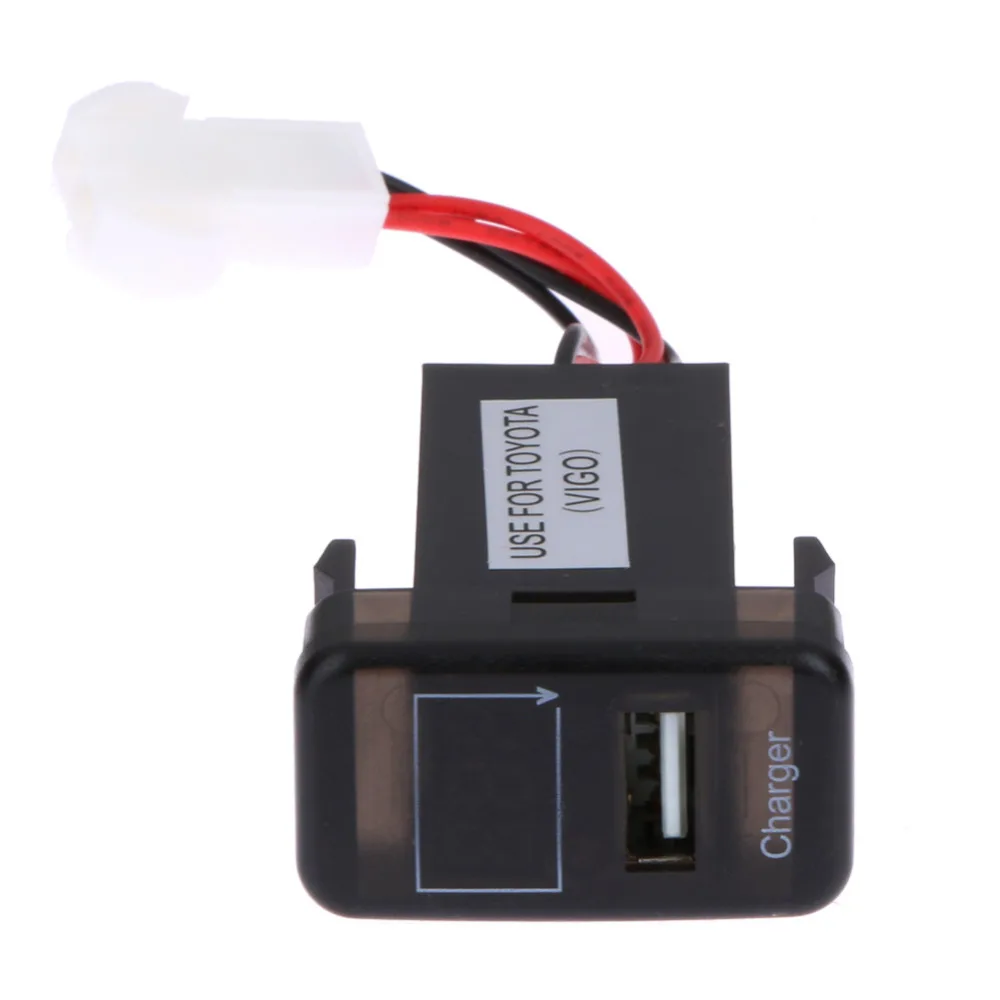 2 в 1 автомобиль 5 в 2.1A USB порт телефон автомобильное зарядное устройство с приборной панелью вольтметр Для TOYOTA VIGO красный/синий светодиодный вольтметр Индикатор дополнительно