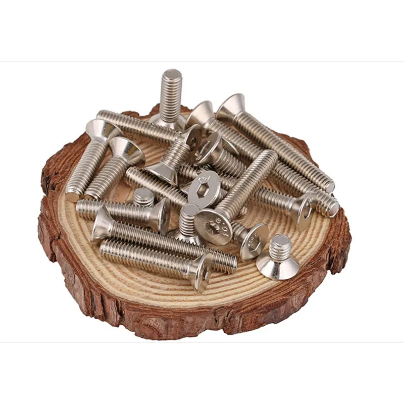 M4 M5 10 9 высокопрочные никелированные винты с потайной головкой и шестигранной