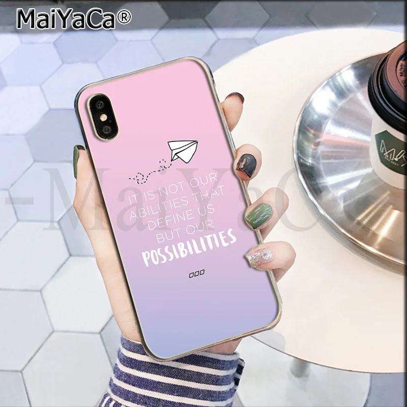 MaiYaCa Sceneary Цитата дизайн вдохновляющая фраза красочный чехол для телефона iPhone 8 7 6