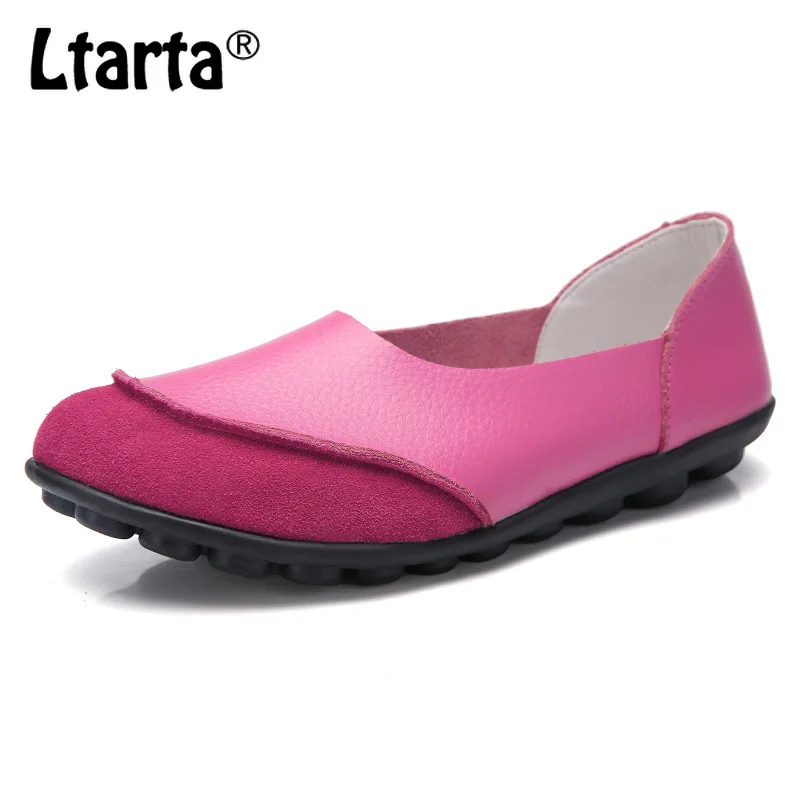 Женские тонкие туфли из телячьей кожи кожаные для отдыха обувь на плоской