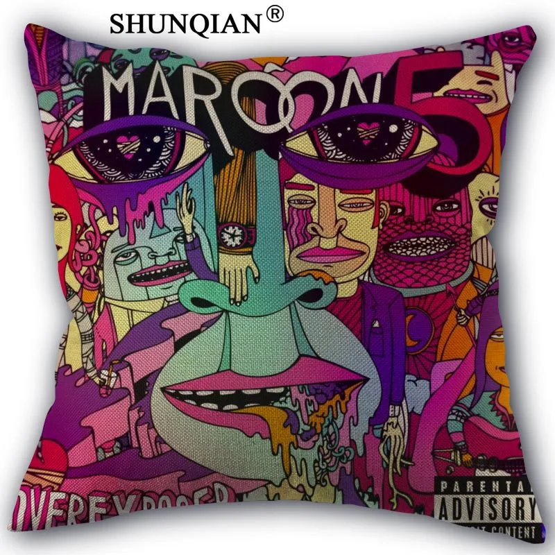 Maroon 5 наволочка из хлопка и льна квадратном каблуке на молнии накидка для подушки