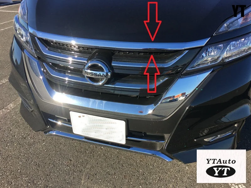 Накладка на переднюю решетку автомобиля декоративная накладка для nissan serena 2016 ABS